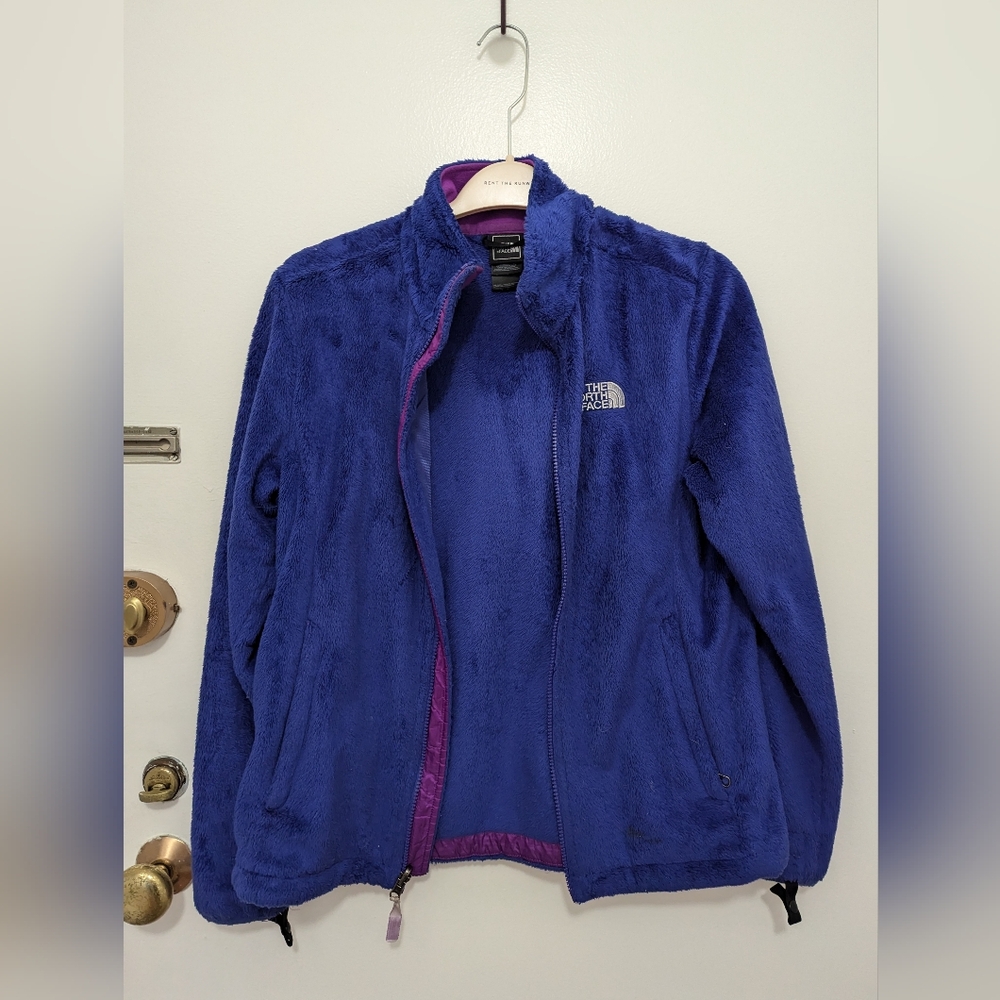 North face women's fleece jacket violet medium
